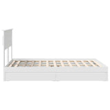 Letto con Contenitore Bianco 150 x 200 cm Legno truciolato