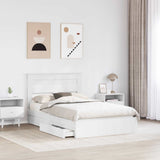 Letto con Contenitore Bianco 120 x 190 cm Legno truciolato