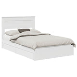 Letto con Contenitore Bianco 120 x 190 cm Legno truciolato