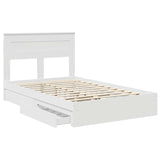 Letto con Contenitore Bianco 120 x 190 cm Legno truciolato