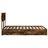 Letto con Contenitore con testiera Rovere fumé 120 x 190 cm