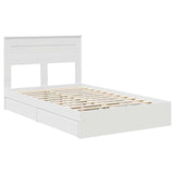 Letto con Contenitore Bianco 120 x 200 cm Legno truciolato