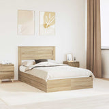 Letto con Contenitore con testiera Rovere Sonoma 120 x 200 cm