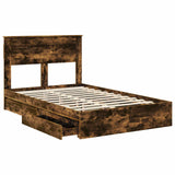 Letto con Contenitore con testiera Rovere fumé 120 x 200 cm