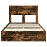 Letto con Contenitore con testiera Rovere fumé 120 x 200 cm