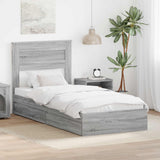 Letto con Contenitore con testiera Grigio Sonoma 100 x 200 cm