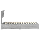 Letto con Contenitore con testiera Grigio Sonoma 90 x 200 cm