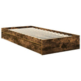 Letto con Contenitore Rovere fumé 75 x 190 cm Legno truciolato