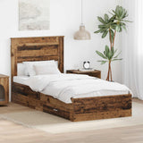 Struttura del letto Legno vecchio 90 x 200 cm Legno truciolato