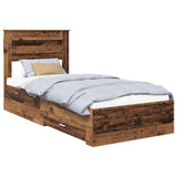 Struttura del letto Legno vecchio 90 x 200 cm Legno truciolato