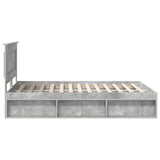 Struttura del letto Grigio Concretè 150 x 200 cm Pino massello