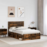 Struttura del letto Rovere fumé 120 x 190 cm Pino massello