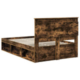 Struttura del letto Rovere fumé 120 x 190 cm Pino massello