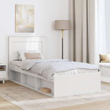 Struttura del letto Bianco 100 x 200 cm Pino massello