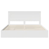 Letto con Contenitore Bianco 200 x 200 cm Legno truciolato
