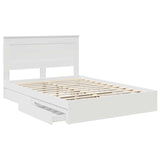 Letto con Contenitore Bianco 150 x 200 cm Legno truciolato