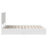 Letto con Contenitore Bianco 150 x 200 cm Legno truciolato