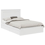 Letto con Contenitore Bianco 120 x 190 cm Legno truciolato