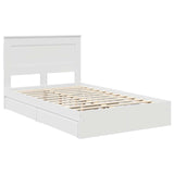 Letto con Contenitore Bianco 120 x 190 cm Legno truciolato