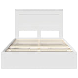 Letto con Contenitore Bianco 120 x 190 cm Legno truciolato