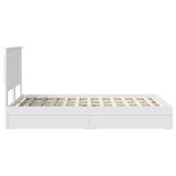 Letto con Contenitore Bianco 120 x 190 cm Legno truciolato