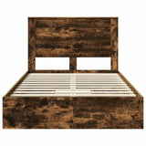 Letto con Contenitore con testiera Rovere fumé 120 x 200 cm