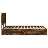 Letto con Contenitore con testiera Rovere fumé 120 x 200 cm