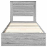 Letto con Contenitore con testiera Grigio Sonoma 100 x 200 cm