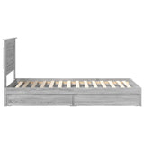 Letto con Contenitore con testiera Grigio Sonoma 100 x 200 cm