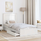 Letto con Contenitore Bianco 90 x 200 cm Legno truciolato