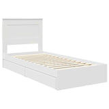 Letto con Contenitore Bianco 90 x 200 cm Legno truciolato