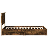 Letto con Contenitore Rovere fumé 75 x 190 cm Legno truciolato