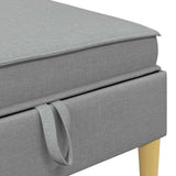 Set di mobili per il soggiorno 6 pcs Grigio Chiaro Tessuto