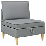 Set di mobili per il soggiorno 6 pcs Grigio Chiaro Tessuto