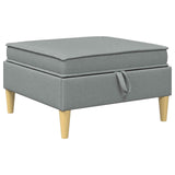 Set di mobili per il soggiorno 6 pcs Grigio Chiaro Tessuto