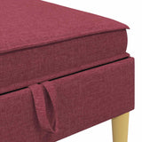 Set di mobili per il soggiorno 5 pcs Rosso Vino Tessuto