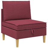 Set di mobili per il soggiorno 5 pcs Rosso Vino Tessuto