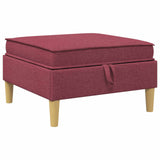 Set di mobili per il soggiorno 5 pcs Rosso Vino Tessuto