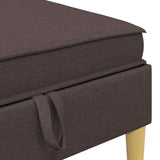 Set di mobili per il soggiorno 6 pcs Marrone Scuro Tessuto