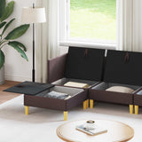 Set di mobili per il soggiorno 6 pcs Marrone Scuro Tessuto