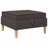 Set di mobili per il soggiorno 6 pcs Marrone Scuro Tessuto