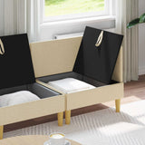 Set di mobili per il soggiorno con cuscino 4 pcs Crema Tessuto