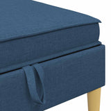 Set di mobili per il soggiorno con cuscino 6 pcs Blu Tessuto
