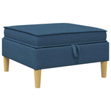 Set di mobili per il soggiorno con cuscino 6 pcs Blu Tessuto
