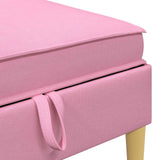 Set di mobili per il soggiorno con cuscino 6 pcs Rosa Tessuto