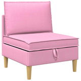 Set di mobili per il soggiorno con cuscino 6 pcs Rosa Tessuto