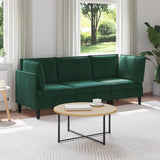 Set di mobili per il soggiorno 3 pcs Verde Scuro Velluto