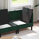 Set di mobili per il soggiorno 3 pcs Verde Scuro Velluto