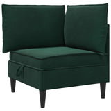 Set di mobili per il soggiorno 3 pcs Verde Scuro Velluto