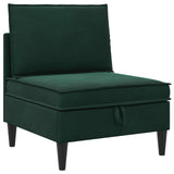 Set di mobili per il soggiorno 3 pcs Verde Scuro Velluto